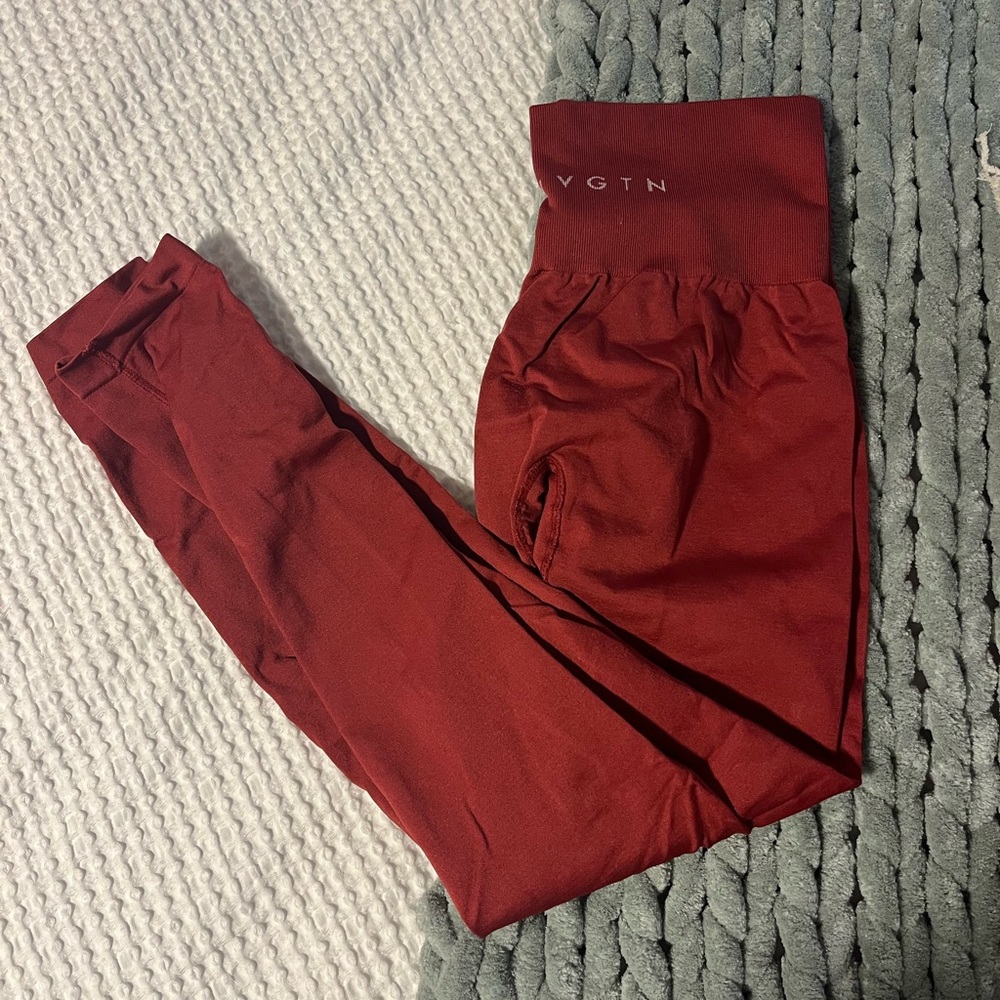 NVGTN maroon seamless leggings